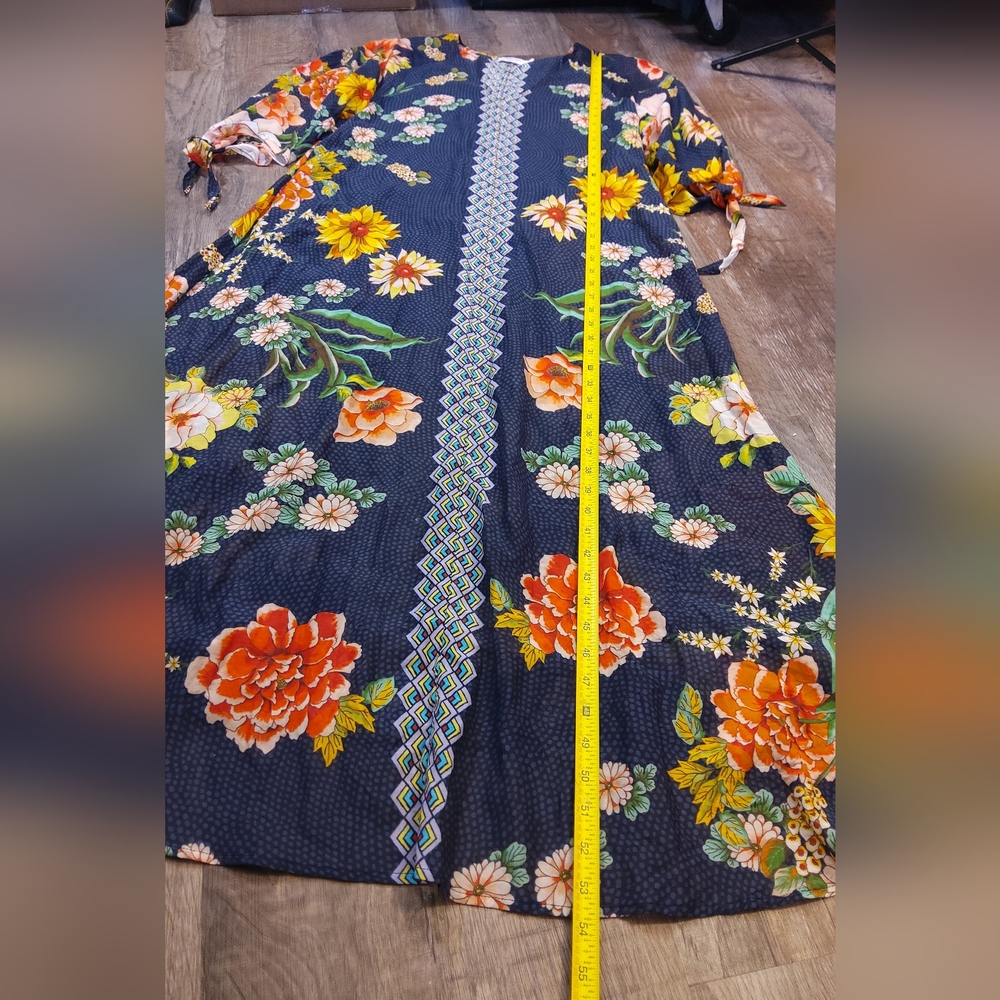 JOHNNY WAS Mia Floral Border Long Maxi Dress - SMALL - Picture 14 of 14